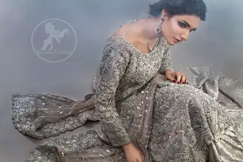 Fawn Bridal Frock - Banarsi Lehenga 2017