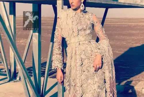 Light Coral Net Maxi Churidar Pajama