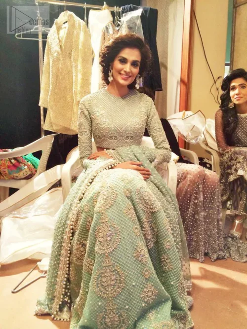 Summer Green Wedding Lehenga Blouse