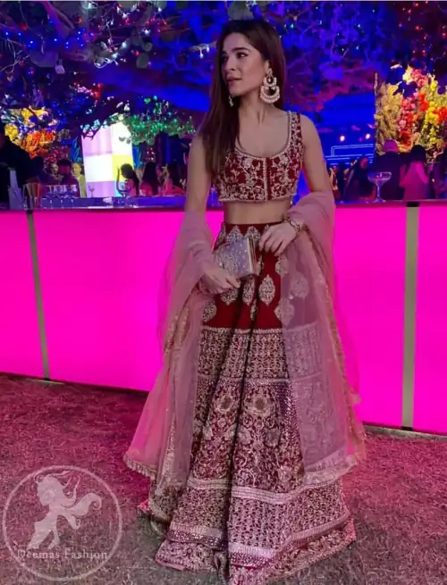 Steal the moment with our sepia brown blouse skirt emphasized with traditional embroidery and intricate floral embellishment enhanced with gold