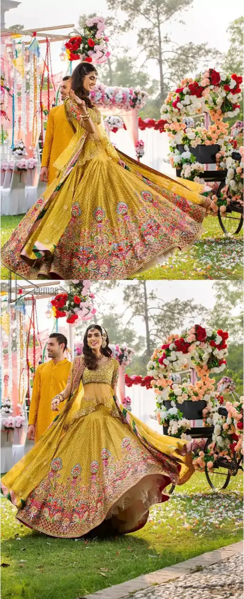 The perfect choice for Mahendi. Delicately crafted and personifying chic elegance with an element of grandiose. The shirt is emphasized