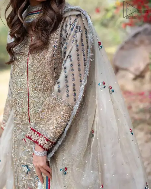 Light Gray Long Shirt Sharara – Dupatta