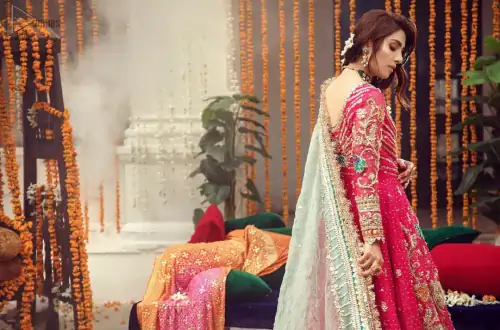 Pink Angrakha Frock – Ruffled Lehenga