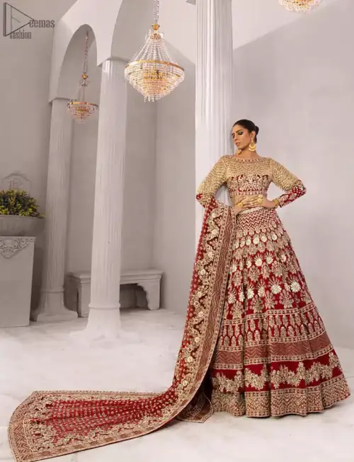 Discover classic red and fawn dresses for a traditional style, with delicate detailing and intricate accents for a subtle yet