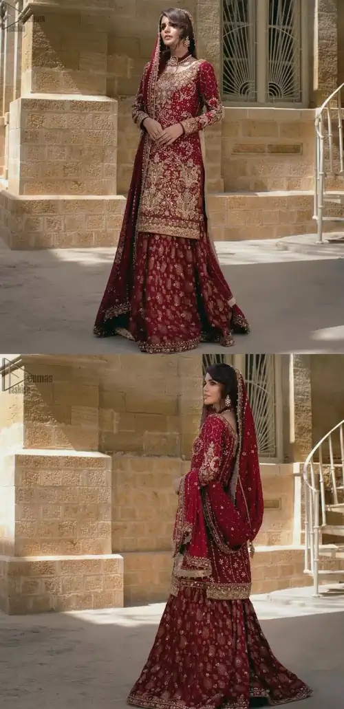 Not to forget, a splendid work of golden and silver embroidery is a necessity to beautify the basic look.