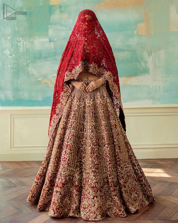 Red Lehenga Blouse – Dupatta