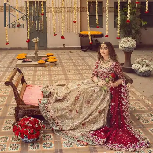 It's distinctive how the new-gen brides are welcoming red and beige shades for their bridal outfits as well. So Welcome