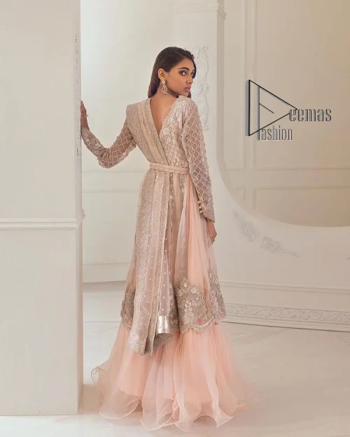 Every girl has a favourite deal with rose pink So DeemasFashion initiate this nikah wear in rose pink colour to
