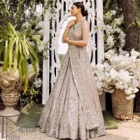 Tea Rose Blouse – Can Can Lehenga – Dupatta - Image 5