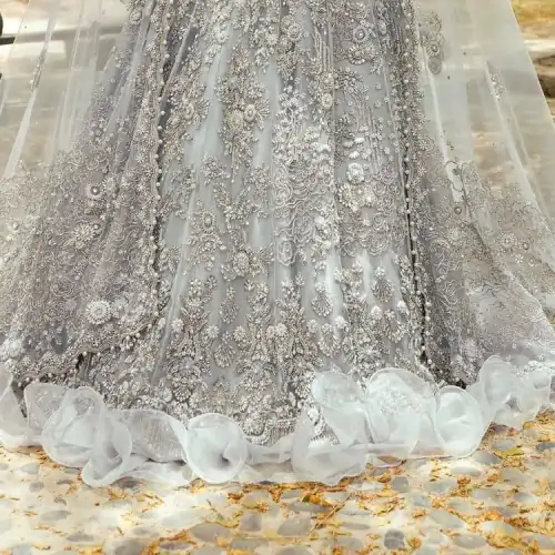 The magic of luxurious romantic outfits, giving you love at your Walima. The outfit defines the endless beauty of the