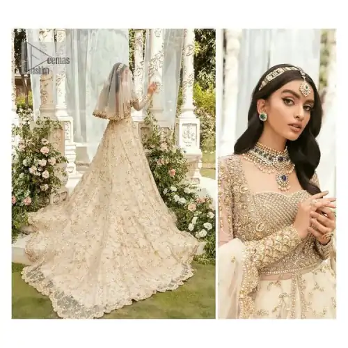 Mark your Nikah day in a calendar as a special one with this marvellous outfit. DeemasFashion presents this outfit in