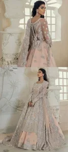 Light Orange Scalloped Shirt – Flare Sharara – Dupatta - Image 6
