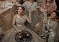 Beige Heavy Blouse – Flare Lehenga n Dupatta - Image 3