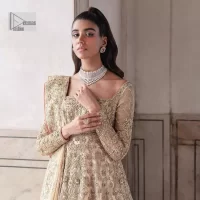 Off White Maxi – Back Train Lehenga n Dupatta - Image 2