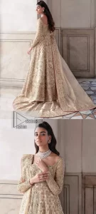 Off White Maxi – Back Train Lehenga n Dupatta - Image 3