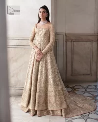 Off White Maxi – Back Train Lehenga n Dupatta - Image 5