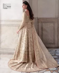 Off White Maxi – Back Train Lehenga n Dupatta - Image 6