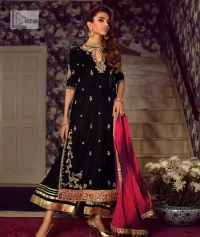 Black Velvet Long Shirt n Trousers – Double Tone Dupatta - Image 6
