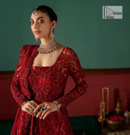 Deep red is just associated with love and romance! For a more lovely and romantic look on your big day