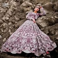 Dark Maroon Blouse – Scalloped Lehenga n Dupatta - Image 8