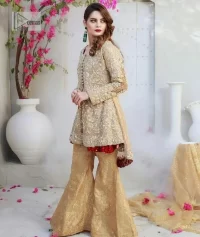 Light Golden Front Open Short Shirt – Trousers - Image 2