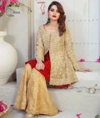 Light Golden Front Open Short Shirt – Trousers - Image 3