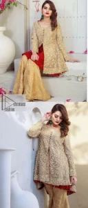 Light Golden Front Open Short Shirt – Trousers - Image 4