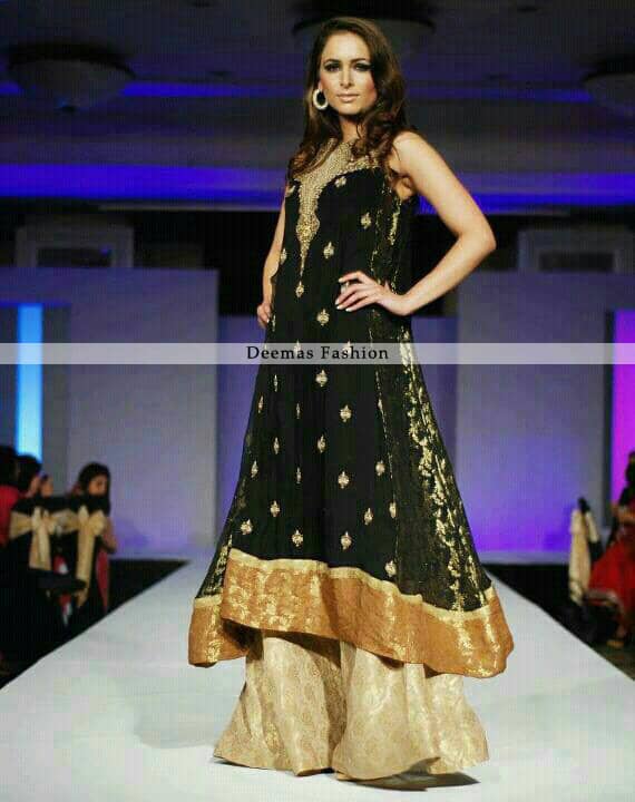black short frock pakistani