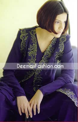 purple dresses pakistani casual