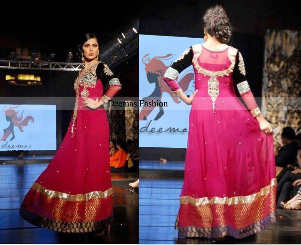 shocking pink colour dresses