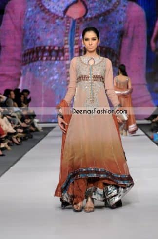 Traditional Dress Pakistani Anarkali Brown Outfit