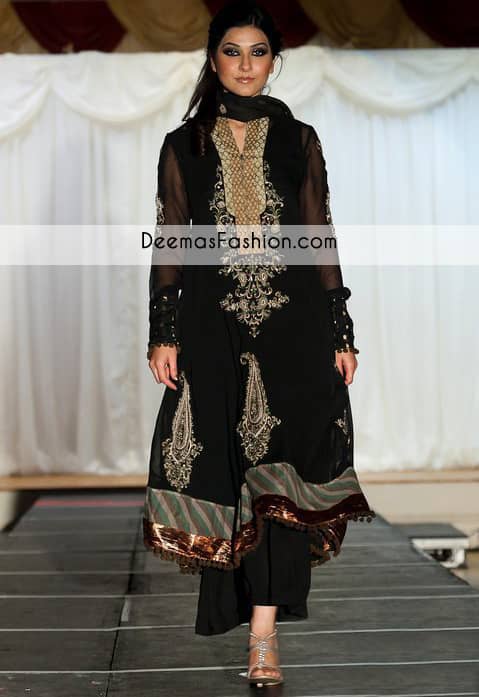 black full length frock