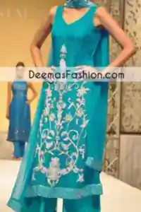 Latest Designer Dress - Ferozi A-line Party Wear Trousers