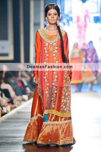 Latest Pakistani Fashion Multi Bridal Wear Sharara