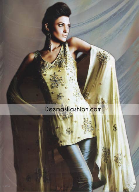 Green & Turquoise Chiffon